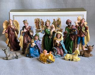 Presepe con 11 figure in resina (NUOVO)