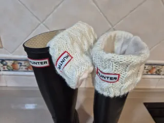 Botas Hunter Negras Talla 35 con Calcetines