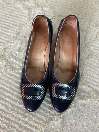 Zapatos Hispanitas de tacon azul marino talla 40