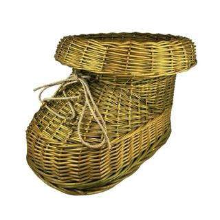 Bota Mimbre Artesanía Parras Verdosa