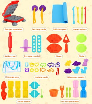 Juego de Plastilina para Niños – 48 Piezas Moldes