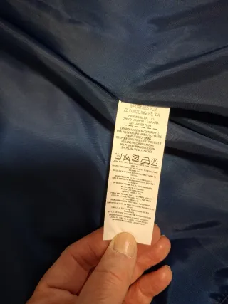 Parka azul acolchada