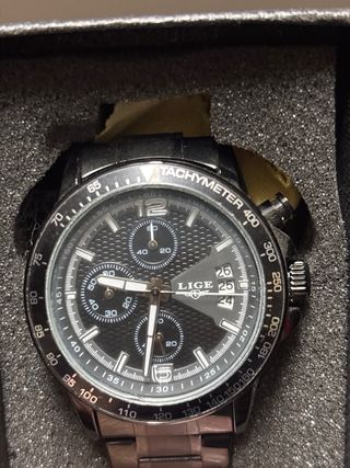 Reloj LIGE Negro Caballero