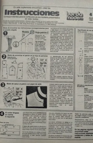 Revista Burda Modelo abril 1981
