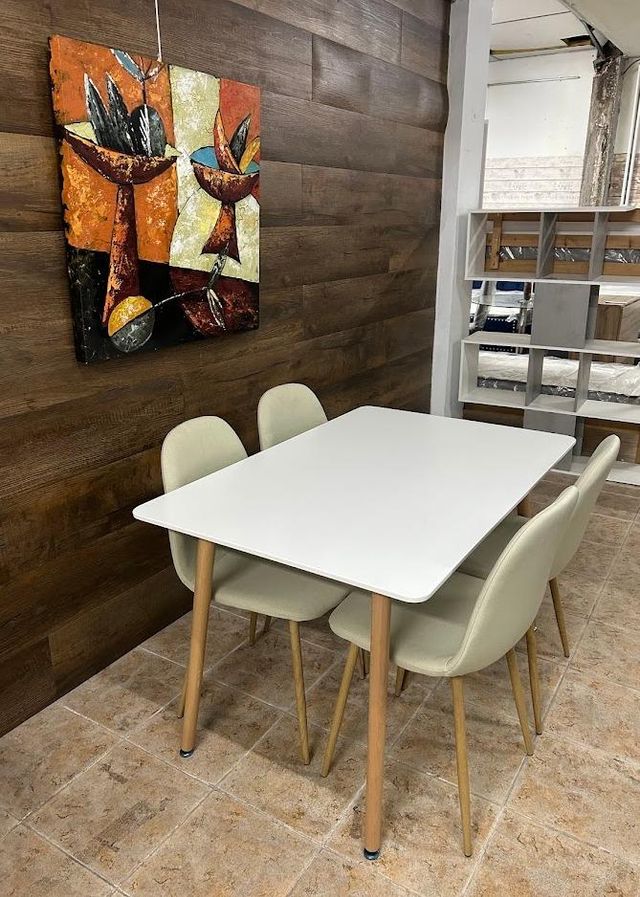 Mesa de madera nórdica 120x80cm comedor