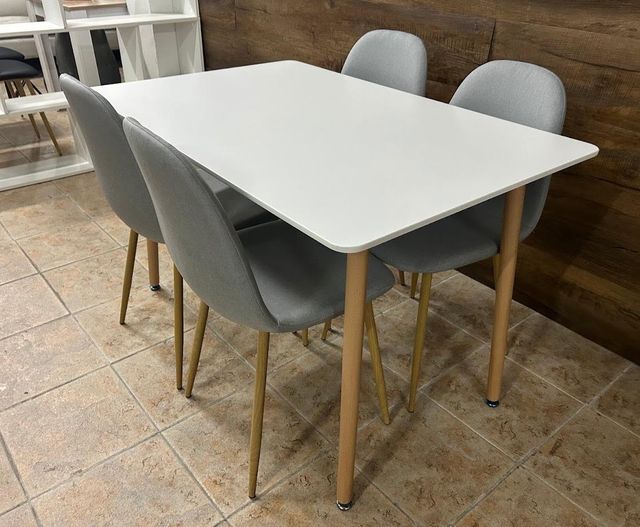 Mesa de madera nórdica 120x80cm comedor