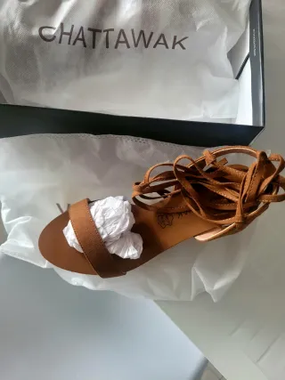 Sandalias mujer con cordones tobillo T37