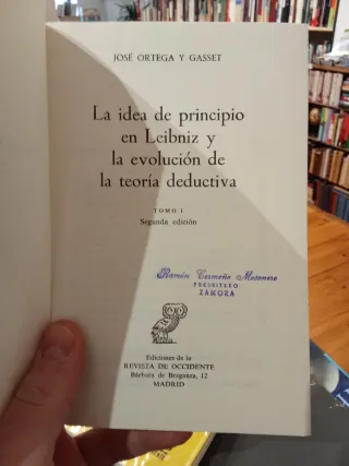 La idea de principio de Leibniz I y II
