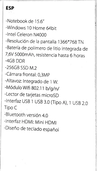 Portátil Denver NBD-15136SES 15.6 Aún en garantía.