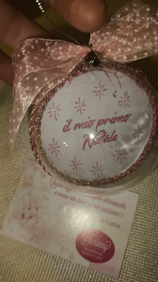 Pallina Natale handmade 8 cm