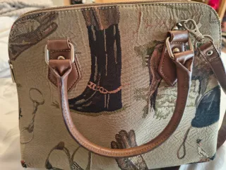 Bolso elegante Signare mano/colgar beige y marrón