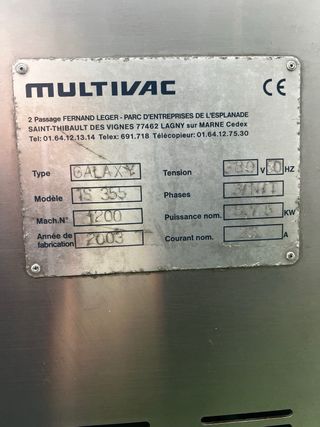 Termoselladora Multivac Galaxy