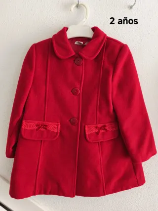 Abrigo niña rojo 2 años