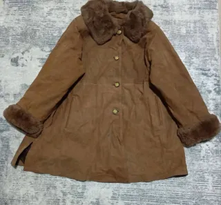 Vintage montone donna marrone