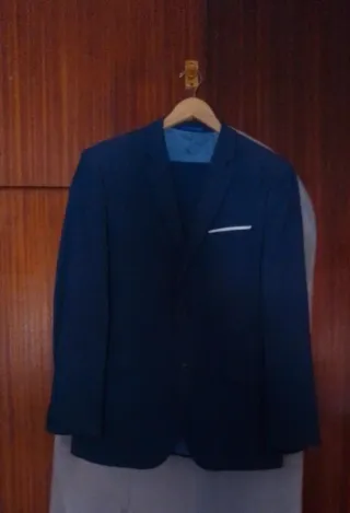 Traje de chaqueta azul hombre