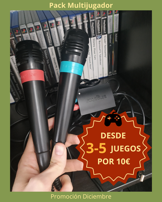 2 Micrófonos Singstar PS2 con Adaptador USB