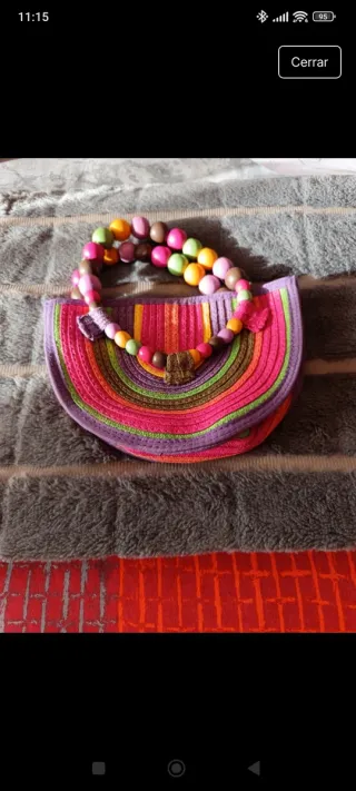 Borsetta per bambini con perline multicolore