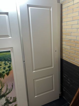 Lote  puertas madera blancas