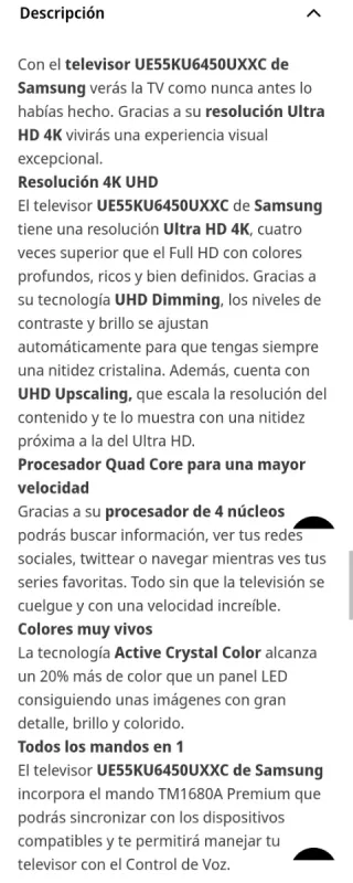 TV Samsung 55" Ultra 4K Smart TV Wifi hdr