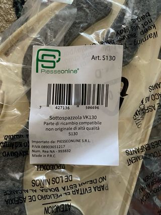 accessori sottospazola per modello vk130