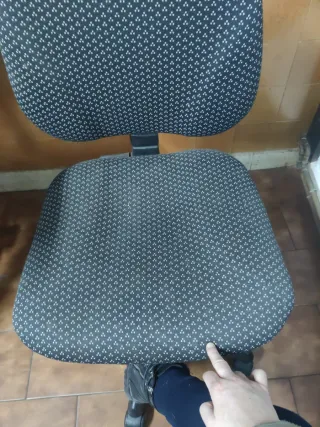 Silla ordenador con 5 ruedas, silla y respaldo