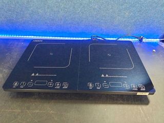 Arebos Placa Inducción Doble 3500W 2 Zonas 56x35cm