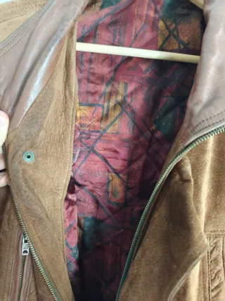 Chaqueta de ante marrón