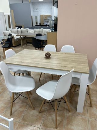 Conjunto de comedor con 6 sillas ¡NUEVAS!