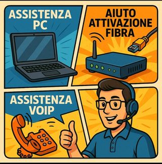Assistenza remota attivazione fibra, PC e VoIP