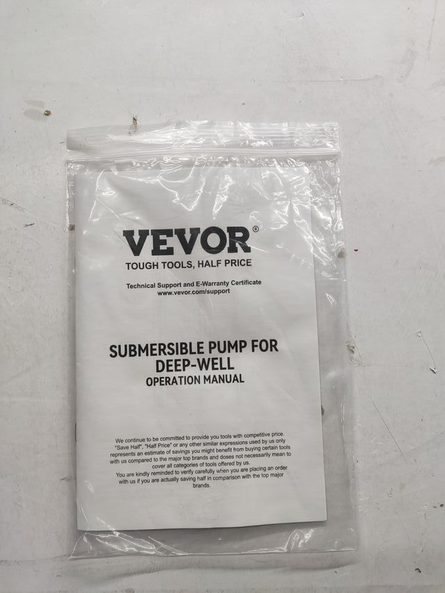 VEVOR Bomba de Pozo Profundo Motor de 750 W