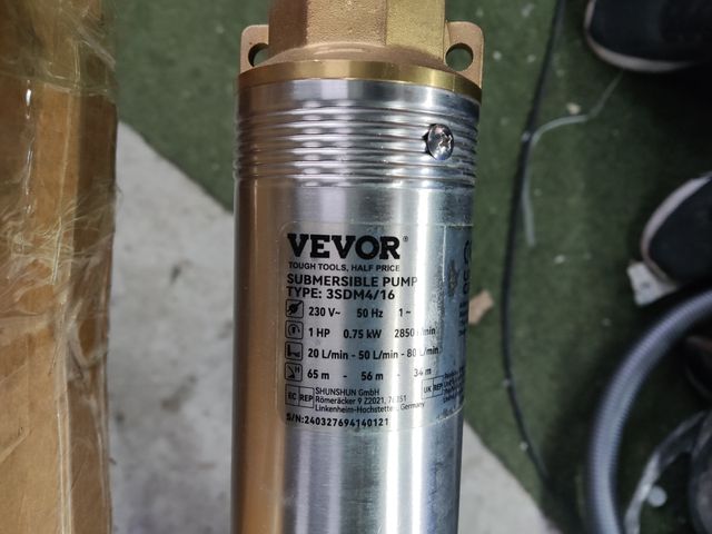 VEVOR Bomba de Pozo Profundo Motor de 750 W