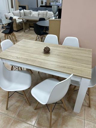 Conjunto de comedor con 6 sillas ¡NUEVAS!