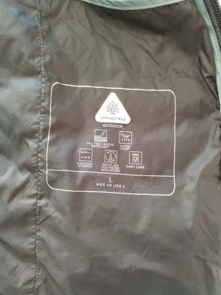 Chaqueta Springfield acolchada gris y verde T.L