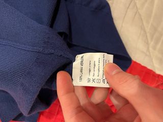 Maglioncino uomo 100% lana vergine blu