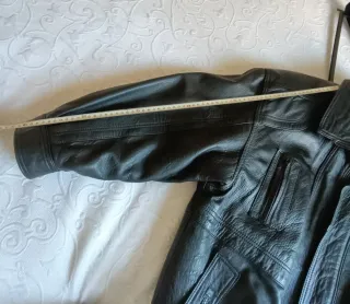 Cazadora de Piel Negra Talla XXL