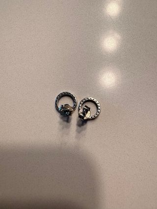 Orecchini cerchio zirconi multicolor