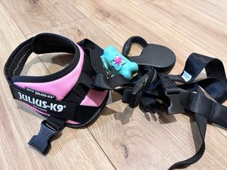 Guinzaglio per cane Julius-K9 rosa e nero