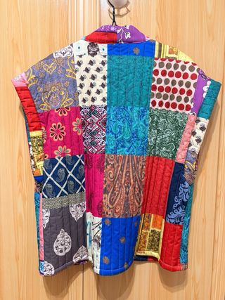 Chaleco patchwork multicolor talla única