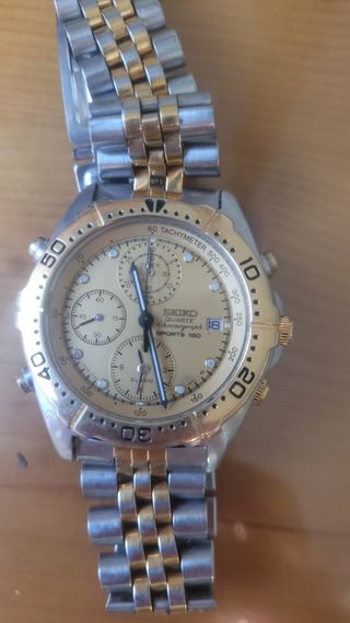 Seiko 7T42-6A00 Cronógrafo Dorado/Plateado
