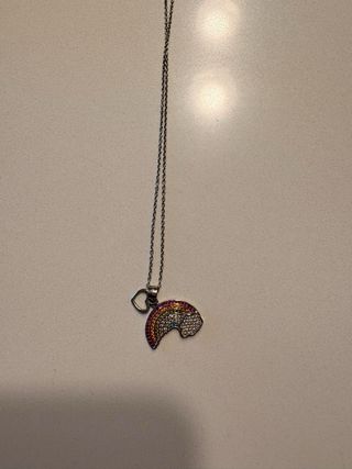 Catenina Argento Rainbow con Cuore