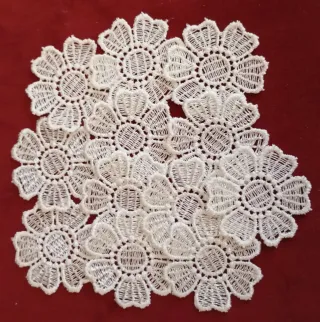 Set decorazioni pizzi floreali