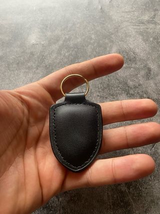 Llavero Porsche Cuero Negro