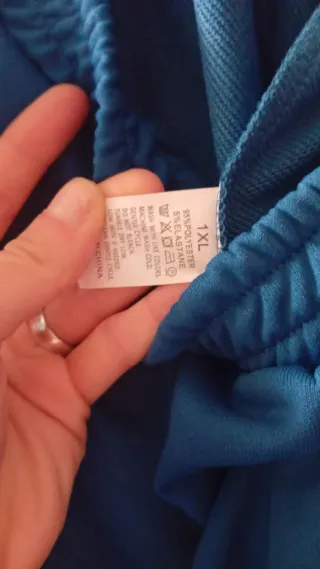 Pantalón ancho azul talla única