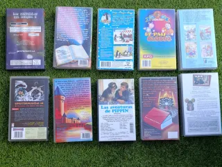 Lote 10 VHS Infantiles Clásicos (Español)