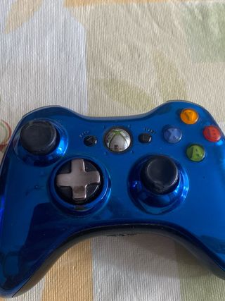 Mando Xbox 360 Azul Metálico