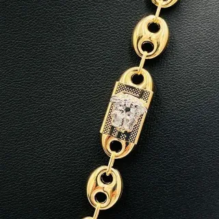 CADENA CALABROTE MEDUSA BICOLOR