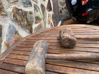 Antiguo mazos de madera para toneles de vino