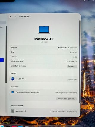 MacBook Air M2 Plata