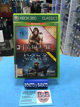 Xbox 360 Fable II + Halo Wars