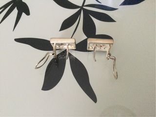 Pendientes plata vintage coral.